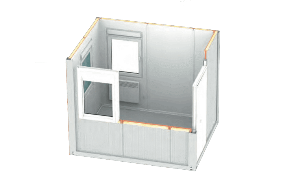 portiernia 10' z 3 oknami